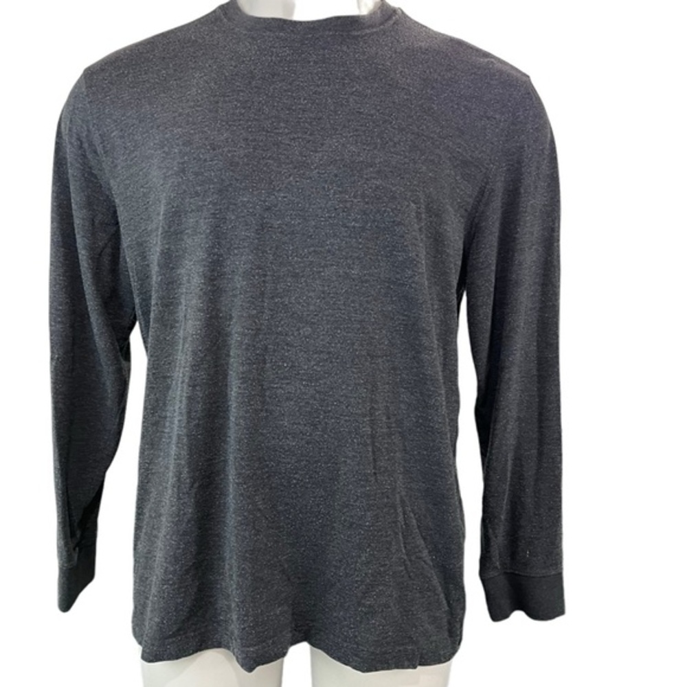Eddie Bauer Shirt Mens Large Gray Long Sleeve Crew Neck Casual (686)
